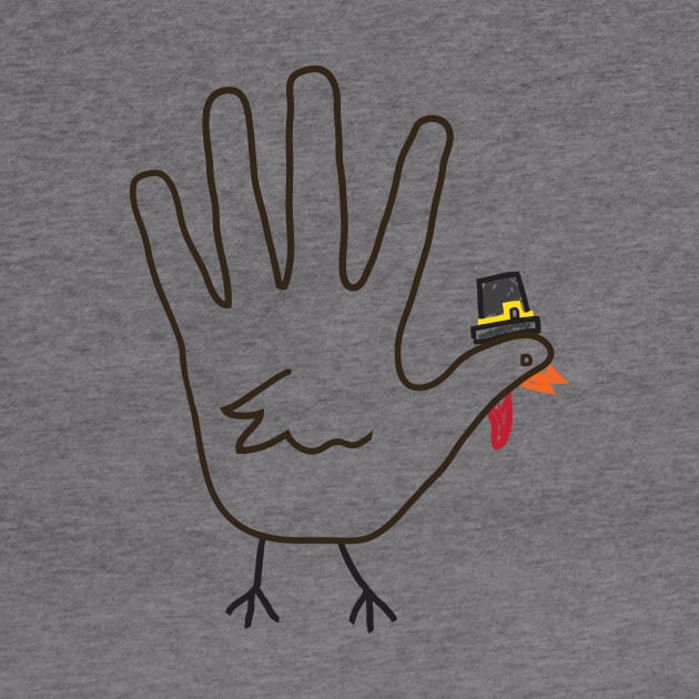 handdrawn turkey hand by asyrum